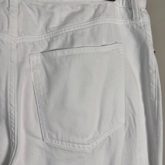 Abercrombie & Fitch Curve Love High Rise Cropped Wide Leg Jeans Womens 14S White - Picture 11 of 15